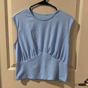 Light Blue Sleeveless Women's Top